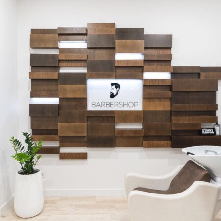 Vista general de la barbería